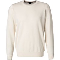 BOSS Black Herren Pullover weiß unifarben von BOSS Black