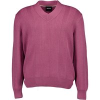 BOSS Black Herren Pullover rosa Schurwolle unifarben von BOSS Black