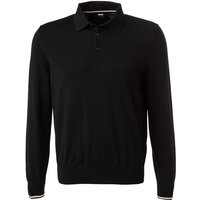 BOSS Black Herren Pullover schwarz Baumwolle unifarben von BOSS Black