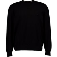 BOSS Black Herren Pullover Schwarz Baumwolle unifarben von BOSS Black