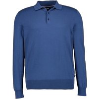 BOSS Black Herren Pullover blau Baumwolle unifarben von BOSS Black