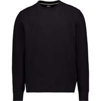BOSS Black Herren Pullover schwarz Baumwolle unifarben von BOSS Black