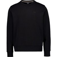 BOSS Black Herren Sweatshirt schwarz Baumwolle unifarben von BOSS Black