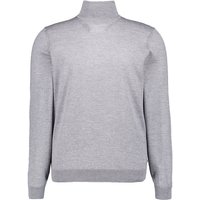 BOSS Black Herren Rollkragenpullover grau Schurwolle unifarben von BOSS Black