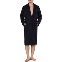 BOSS Black Herren Hausmantel blau Jersey-Baumwolle unifarben von BOSS Black
