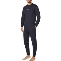 BOSS Black Herren Schlafanzüge blau Jersey-Baumwolle unifarben von BOSS Black