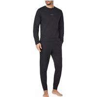 BOSS Black Herren Schlafanzüge schwarz Jersey-Baumwolle unifarben von BOSS Black