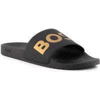 BOSS Black Herren Pantoletten schwarz Gummi von BOSS Black