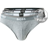 BOSS Black Herren Slips grau Baumwolle unifarben von BOSS Black