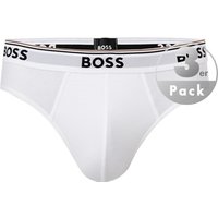 BOSS Black Herren Slips weiß Baumwolle unifarben von BOSS Black