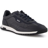 BOSS Black Herren Sneaker blau Glattleder von BOSS Black