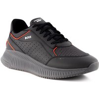 BOSS Black Herren Sneaker grau Glattleder von BOSS Black