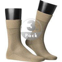 BOSS Black Herren Socken beige Baumwolle unifarben von BOSS Black