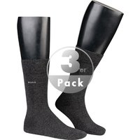 BOSS Black Herren Socken grau Baumwolle unifarben von BOSS Black