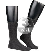 BOSS Black Herren Socken grau Baumwolle unifarben von BOSS Black