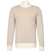 BOSS Black Herren Stehkragenpullover beige unifarben von BOSS Black