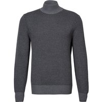 BOSS Black Herren Stehkragenpullover grau unifarben von BOSS Black