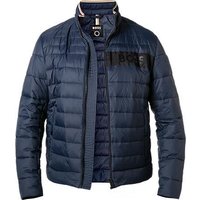 BOSS Black Herren Steppjacke blau Mikrofaser unifarben von BOSS Black