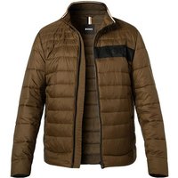 BOSS Black Herren Steppjacke braun Mikrofaser unifarben von BOSS Black