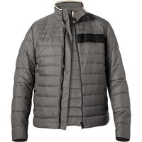 BOSS Black Herren Steppjacke Grau Mikrofaser unifarben von BOSS Black