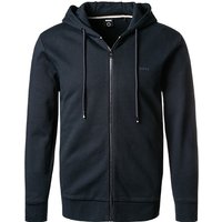 BOSS Black Herren Sweatjacke blau Baumwolle unifarben von BOSS Black