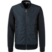 BOSS Black Herren Sweatjacke blau Baumwolle unifarben von BOSS Black