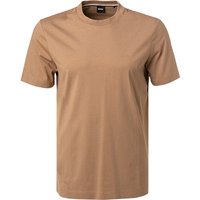 BOSS Black Herren T-Shirt beige Baumwolle von BOSS Black