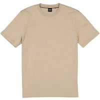 BOSS Black Herren T-Shirt beige Baumwolle von BOSS Black