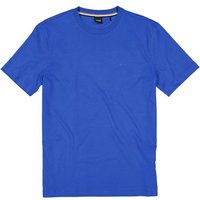 BOSS Black Herren T-Shirt blau Baumwolle von BOSS Black