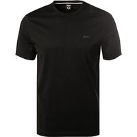 BOSS Black Herren T-Shirt schwarz Baumwolle von BOSS Black