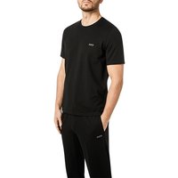 BOSS Black Herren T-Shirt schwarz Jersey-Baumwolle unifarben von BOSS Black