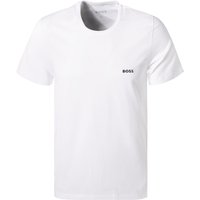 BOSS Black Herren T-Shirts blau Reine Baumwolle unifarben von BOSS Black