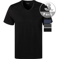 BOSS Black Herren T-Shirts blau Baumwolle unifarben von BOSS Black