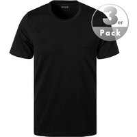 BOSS Black Herren T-Shirts schwarz Baumwolle unifarben von BOSS Black