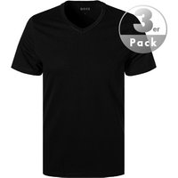 BOSS Black Herren T-Shirts schwarz Baumwolle unifarben von BOSS Black