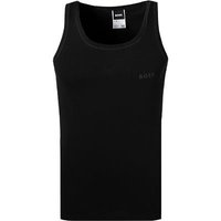 BOSS Black Herren Tanktop schwarz Baumwolle unifarben von BOSS Black