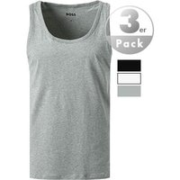 BOSS Black Herren Tanktops grau Baumwolle unifarben von BOSS Black