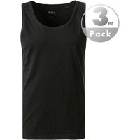 BOSS Black Herren Tanktops schwarz Baumwolle unifarben von BOSS Black