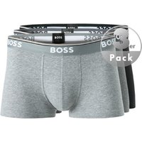 BOSS Black Herren Trunks grau Baumwolle unifarben von BOSS Black