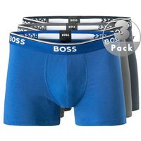 BOSS Black Herren Trunks blau/Grau Baumwolle unifarben von BOSS Black