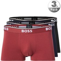 BOSS Black Herren Trunks blau Baumwolle unifarben von BOSS Black