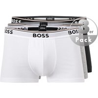 BOSS Black Herren Trunks grau Baumwolle unifarben von BOSS Black