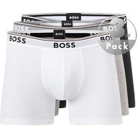 BOSS Black Herren Trunks grau Baumwolle unifarben von BOSS Black