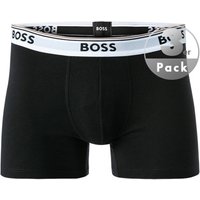 BOSS Black Herren Trunks schwarz Baumwolle unifarben von BOSS Black