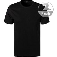 BOSS Black Herren T-Shirts schwarz Baumwolle unifarben von BOSS Black