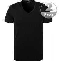BOSS Black Herren T-Shirts schwarz Baumwolle unifarben von BOSS Black
