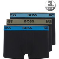 BOSS Black Herren Trunks schwarz Baumwolle unifarben von BOSS Black