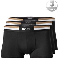 BOSS Black Herren Trunks schwarz Baumwolle unifarben von BOSS Black