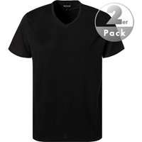 BOSS Black Herren T-Shirts schwarz Baumwolle unifarben von BOSS Black