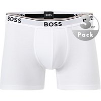 BOSS Black Herren Trunks weiß Baumwolle unifarben von BOSS Black